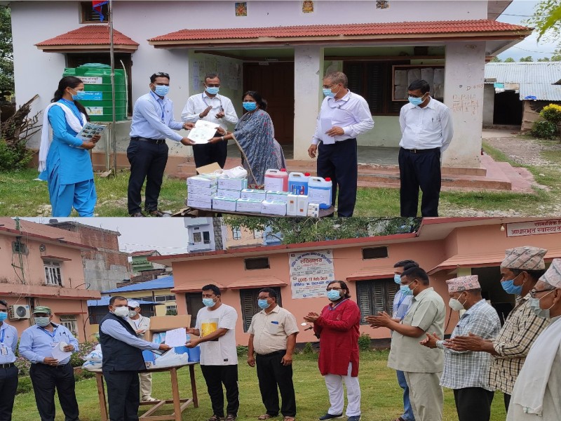 शान्ति पुनर्स्थापना गृहद्वारा स्वास्थ्य सामग्री प्रदान